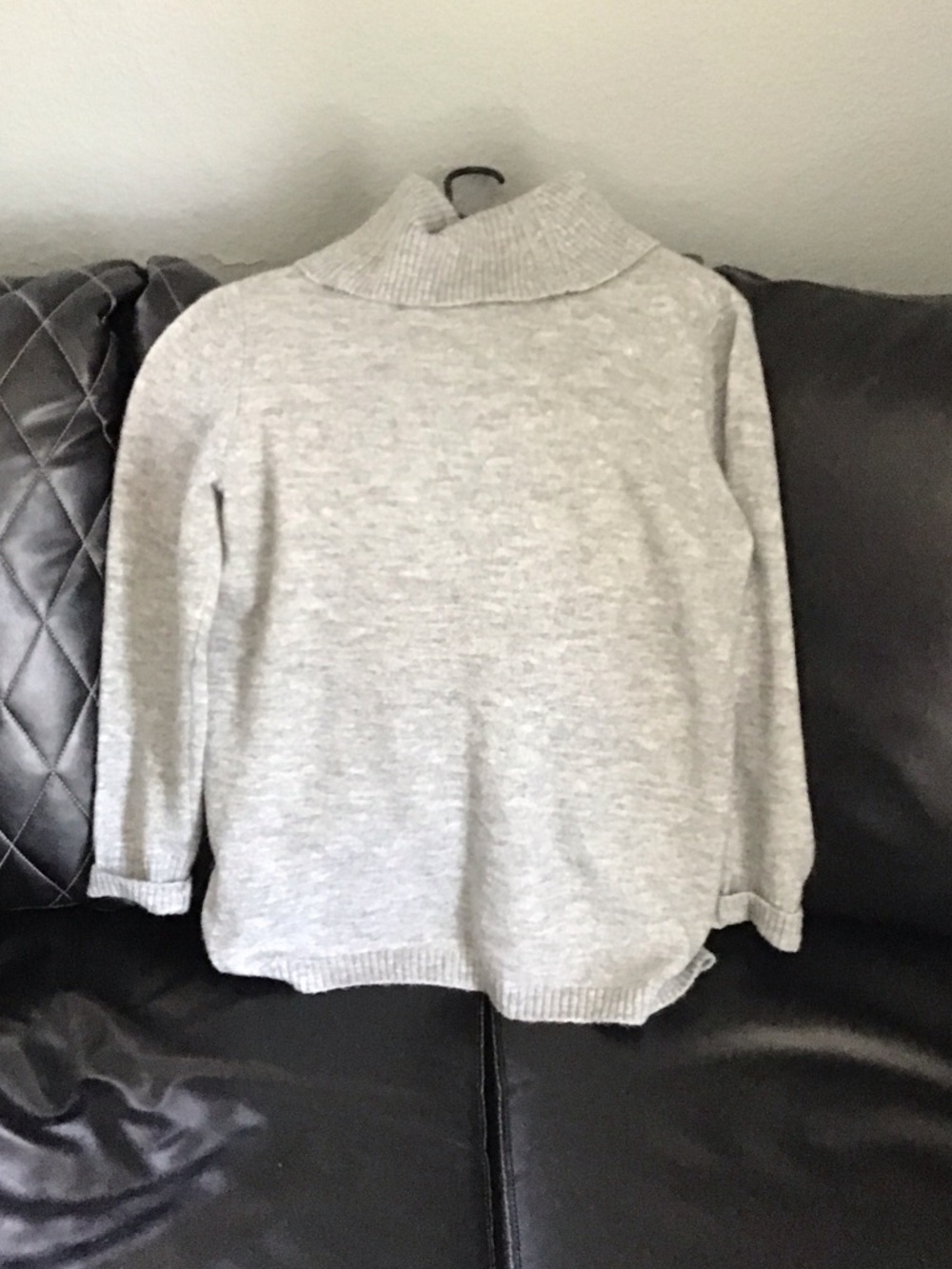 Calvin Klein Light Gray Long Sleeve Turtleneck Sweater - Picture 4 of 6